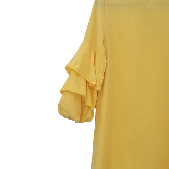 Zara Dress Yellow Soft Girl Cottagcore Coquette Indie Romantic - Picture 5 of 6